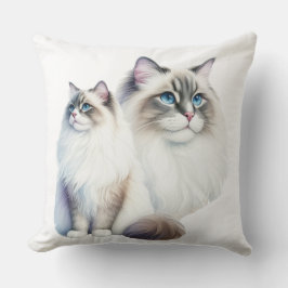 ALMOFADA PAR DE BONITOS GATOS RAGDOLL FLUFFY