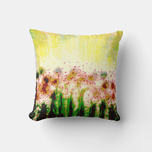 Almofada Para Ambientes Externos Abstrato Art Garden Landscape (Frente)