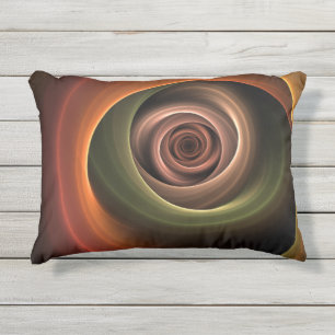 Almofada Para Ambientes Externos abstrato espiral 3D Cores quentes quentes Arte Fra