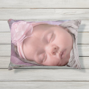Almofada Para Ambientes Externos Adicione a foto do seu bebê a este Travesseiro Ros