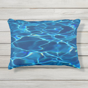 Almofada Para Ambientes Externos Água Piscina Azul Escura