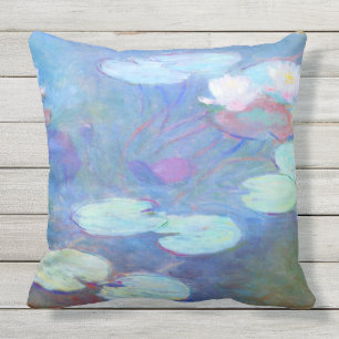Almofada Para Ambientes Externos Água Rosa Lírios Monet Arte Fina