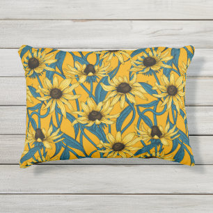 Almofada Para Ambientes Externos Amarelo Rudbekia em amarelo