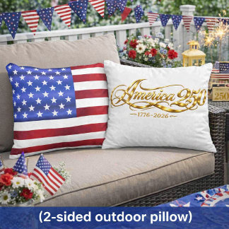 Almofada Para Ambientes Externos  America 250 Anniversary Patriotic Outdoor 