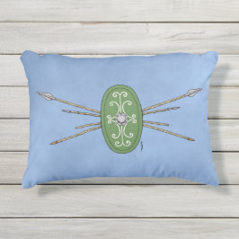 Almofada Para Ambientes Externos Antigos escudos e lanças celtas