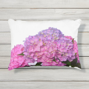 Almofada Para Ambientes Externos Azul rosa Hydrangeas elegantes flores roxas cor-de