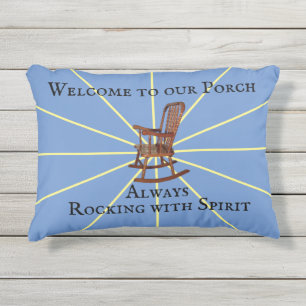 Almofada Para Ambientes Externos Bem-Vindo Ao Nosso Porch Sempre Atropelando Com Es