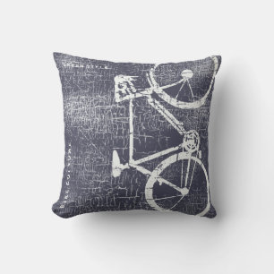 Almofada Para Ambientes Externos bicicleta/bicicleta do urbano-estilo no azul