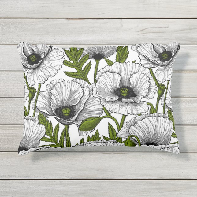Almofada Para Ambientes Externos Brancos em branco (Frente)