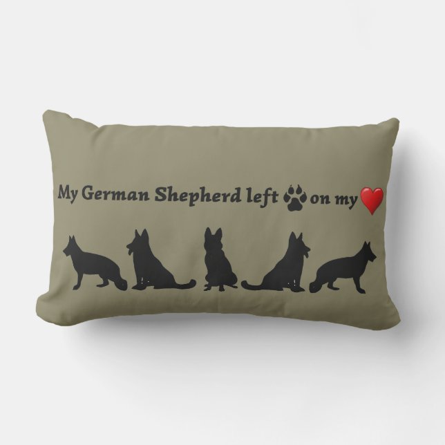 Almofada Para Ambientes Externos Cachorro de German shepherd Divertido (Frente)