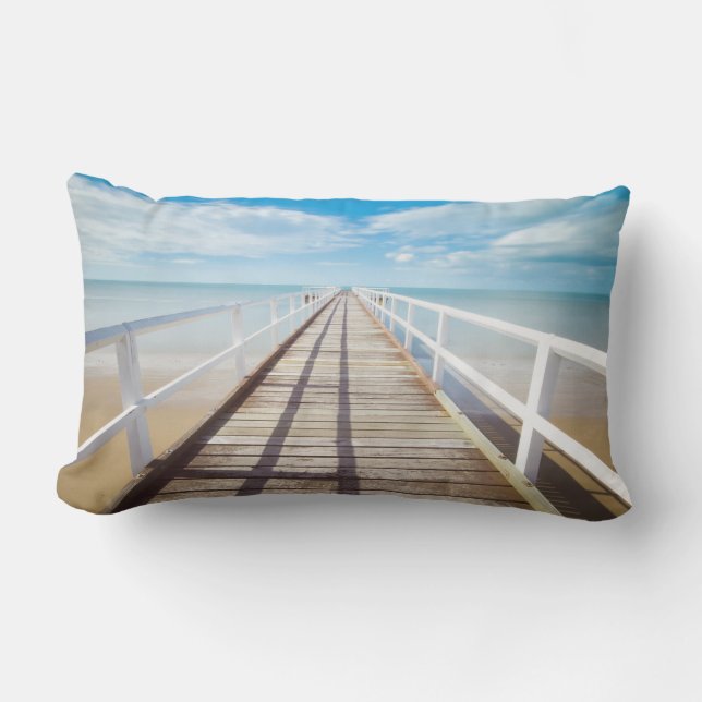 Almofada Para Ambientes Externos Cais tropical da praia (Frente)