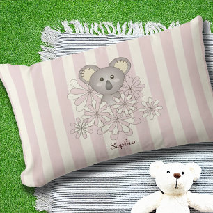 Almofada Para Ambientes Externos Cartum Pink Stripes Bonito Bebê Kids