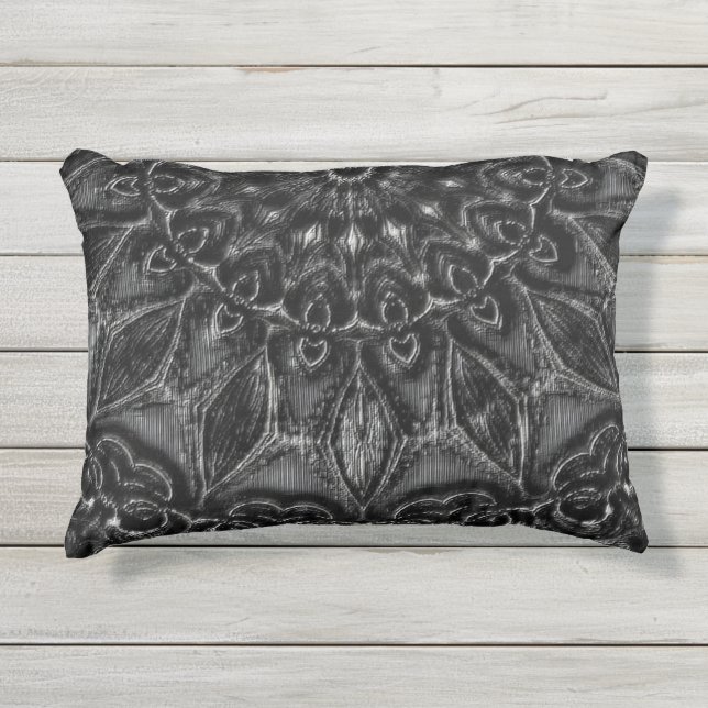 Almofada Para Ambientes Externos Charcarvão Mandala (Frente)