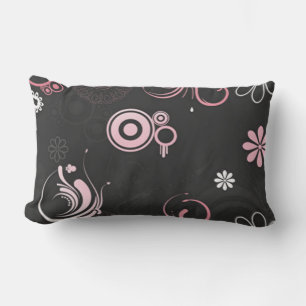 Almofada Para Ambientes Externos Cor-de-rosa-Preto-Branco
