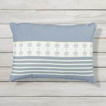 Faixa branca e verde com Floral Azul