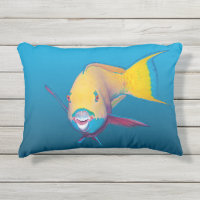 Fecho de Parrotfish! Fundo azul gradiente |