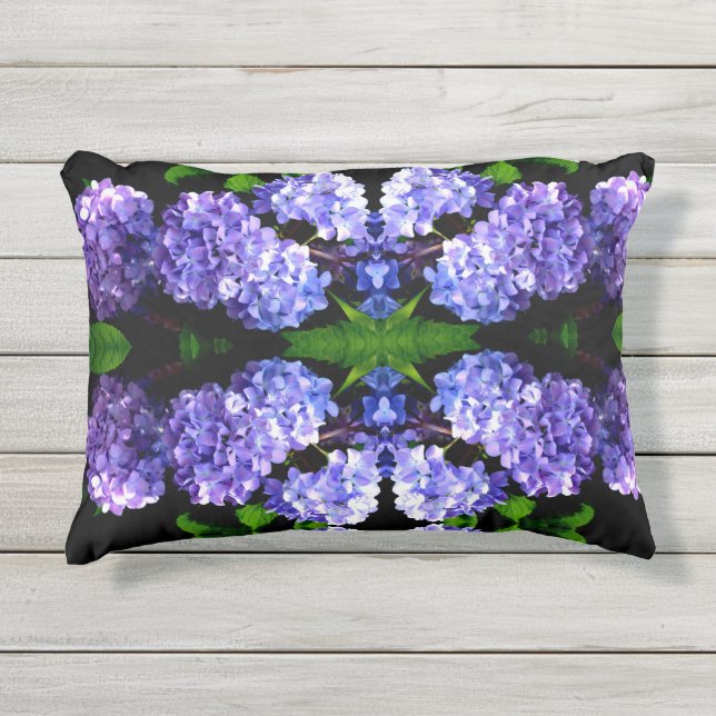 Almofada Para Ambientes Externos Flor azul roxa-brava-brava (Frente)