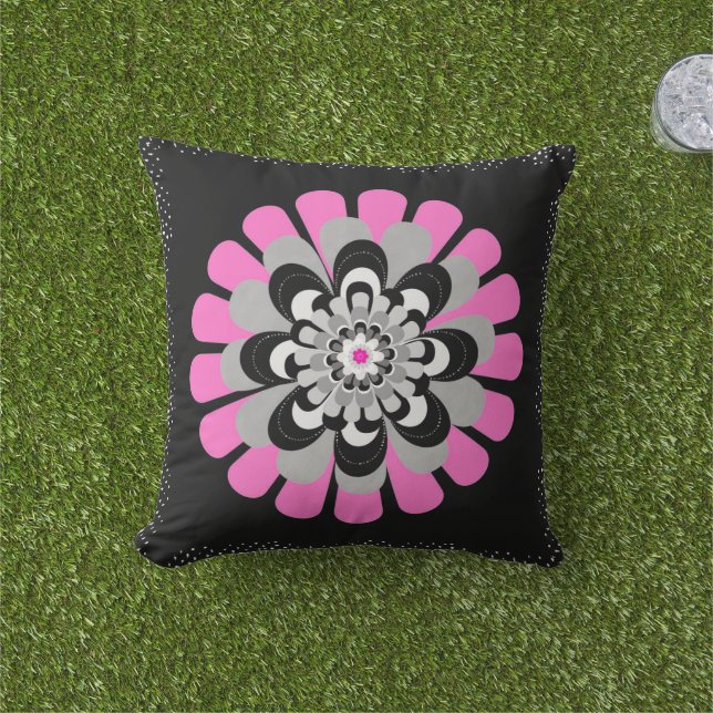 Almofada Para Ambientes Externos Flor Blush (Grama)