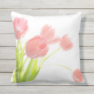 Almofada Para Ambientes Externos Flor exterior da tulipa do rosa do coxim do pátio