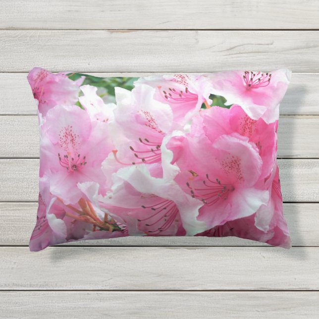 Almofada Para Ambientes Externos Flores Cor-de-rosa (Frente)