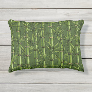 Almofada Para Ambientes Externos Floresta de bambu em verde