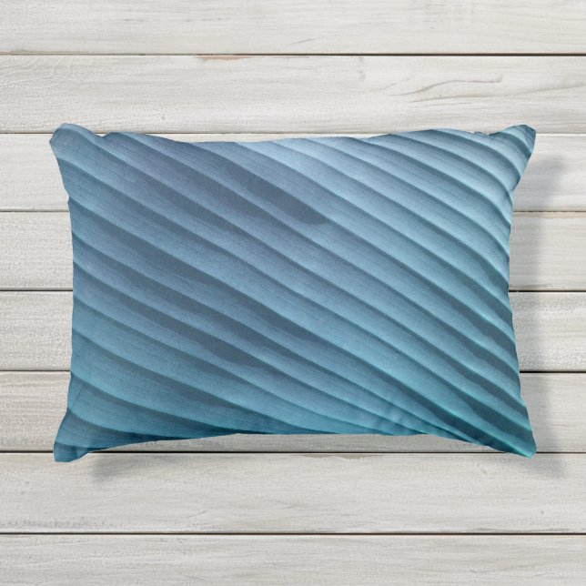 Almofada Para Ambientes Externos Folha Azul Diagonal (Frente)
