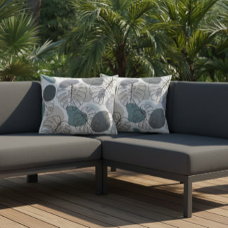 Almofada Para Ambientes Externos Folha de Palmeira Tropical