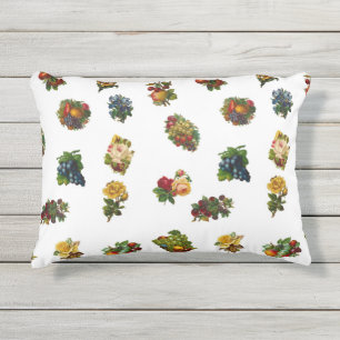 Almofada Para Ambientes Externos Frutas e Flores Vintage
