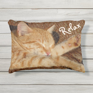 Almofada Para Ambientes Externos Gato de relaxamento