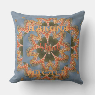 Almofada Para Ambientes Externos Hakuna Matata Belo Vazio Giraffe Monogramart