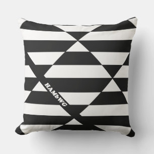 Almofada Para Ambientes Externos HAMbyWG - Travesseiro externo com 20"Black/White D