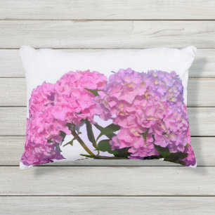 Almofada Para Ambientes Externos Hydrangeas Rosa e Azul