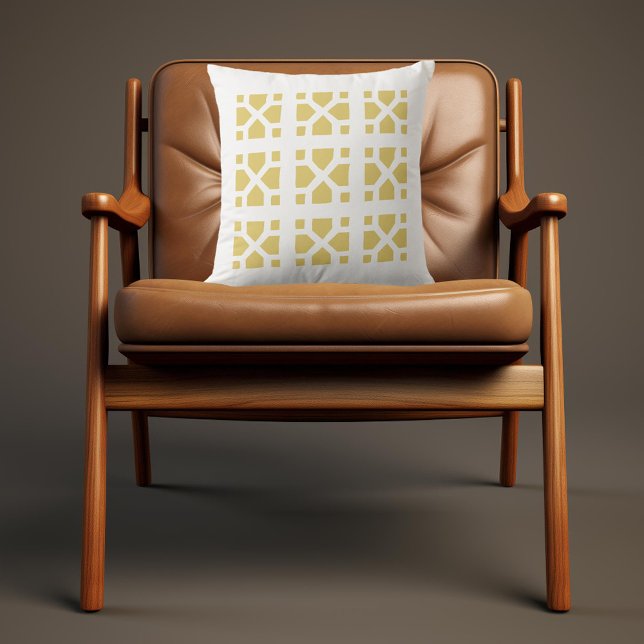 Almofada Para Ambientes Externos Impressão de Bloco Amarelo Retroativo Inscrito (Criador carregado)