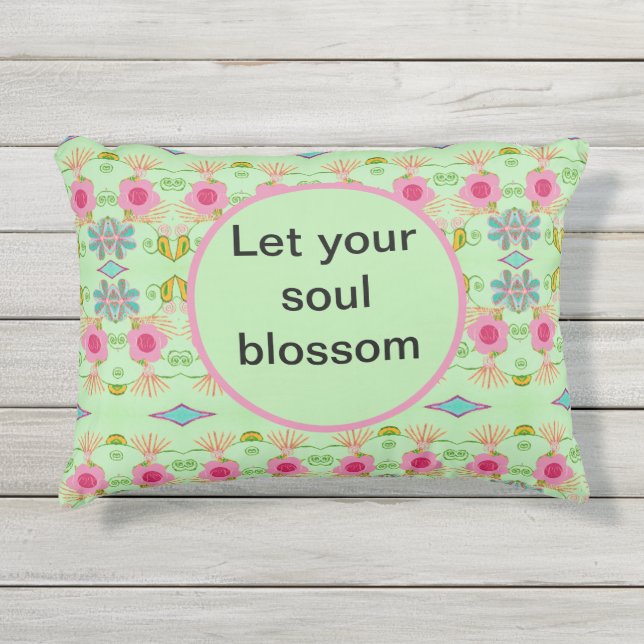 Almofada Para Ambientes Externos Jardim Eclético Encantador: Beleza Floral Diversa (Frente)