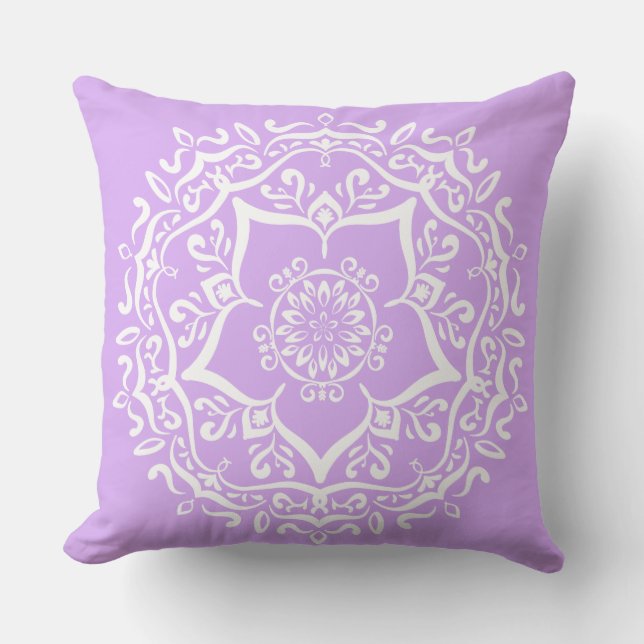 Almofada Para Ambientes Externos Lavanda Mandala (Frente)