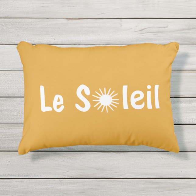 Almofada Para Ambientes Externos Le Soleil Sunshine francês Cores personalizadas  (Frente)