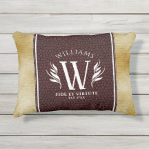 Leather Leaf & Vintage Paper Surname Motto