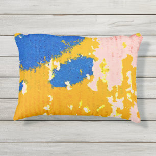 Almofada Para Ambientes Externos Legal Rustico Descascar Tinta Laranja Amarelo Azul