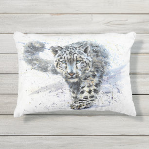 Almofada Para Ambientes Externos Leopardo de neve