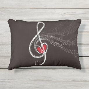 Almofada Para Ambientes Externos MIM decoração da casa do preto do Clef de triplo