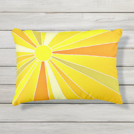 Almofada Para Ambientes Externos Moderno reversível da luz do sol amarela