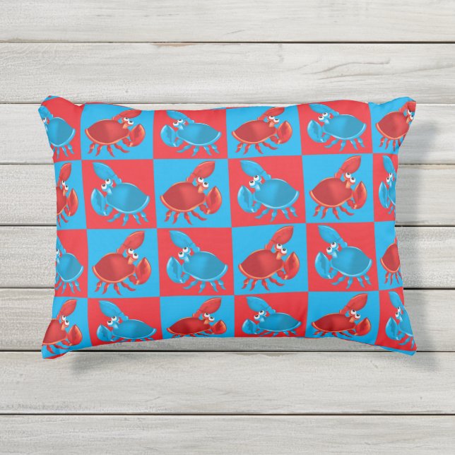 Almofada Para Ambientes Externos Mosaico de caranguejo (Frente)