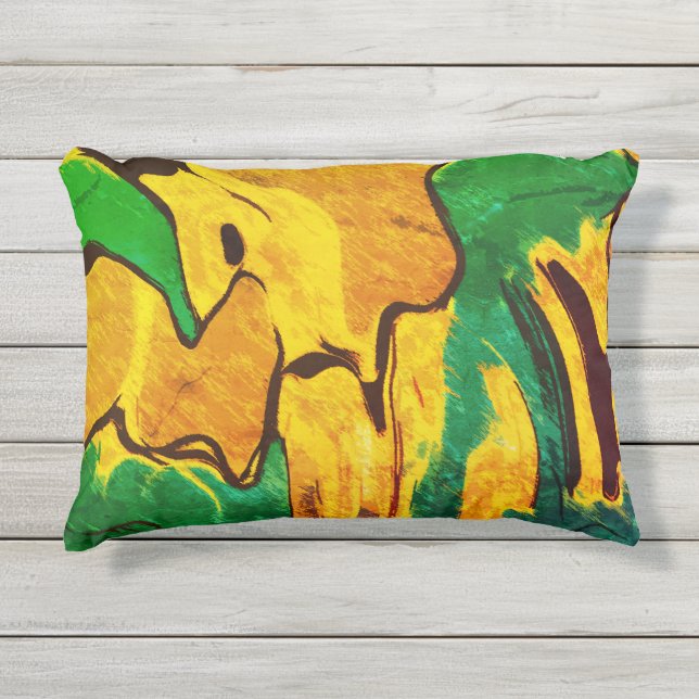 Almofada Para Ambientes Externos Nature Abstrato Art (Frente)