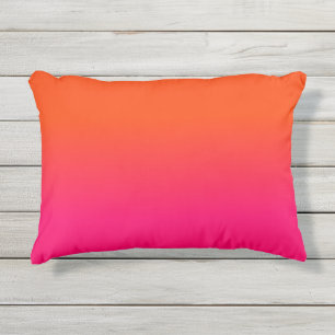 Almofada Para Ambientes Externos Neon Orange e Neon Pink Ombre Shade Color Fade