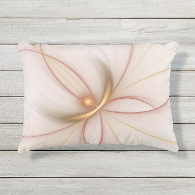 Almofada Para Ambientes Externos Nobre Arte Fractal De Cobre E Dourada Abstrato mod (Frente)