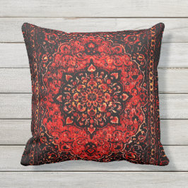 Almofada Para Ambientes Externos O olhar do tapete persa no rosa matizou o campo