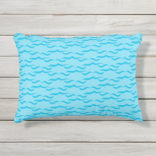 Almofada Para Ambientes Externos Ondas de Água do Mar Azul Pastel Oceano Pacífico