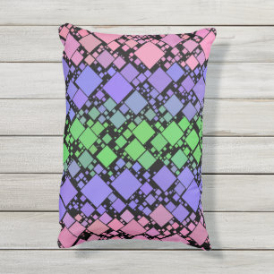 Almofada Para Ambientes Externos Orgulho Trigênero Groovy Boho Retro Mod Geométrico