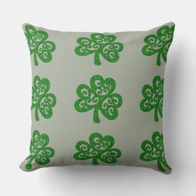 Almofada Para Ambientes Externos Ornamentado Celtic Shamrock (Frente)
