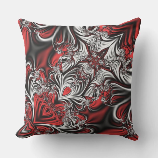 Almofada Para Ambientes Externos Padrão de Fractal (Frente)